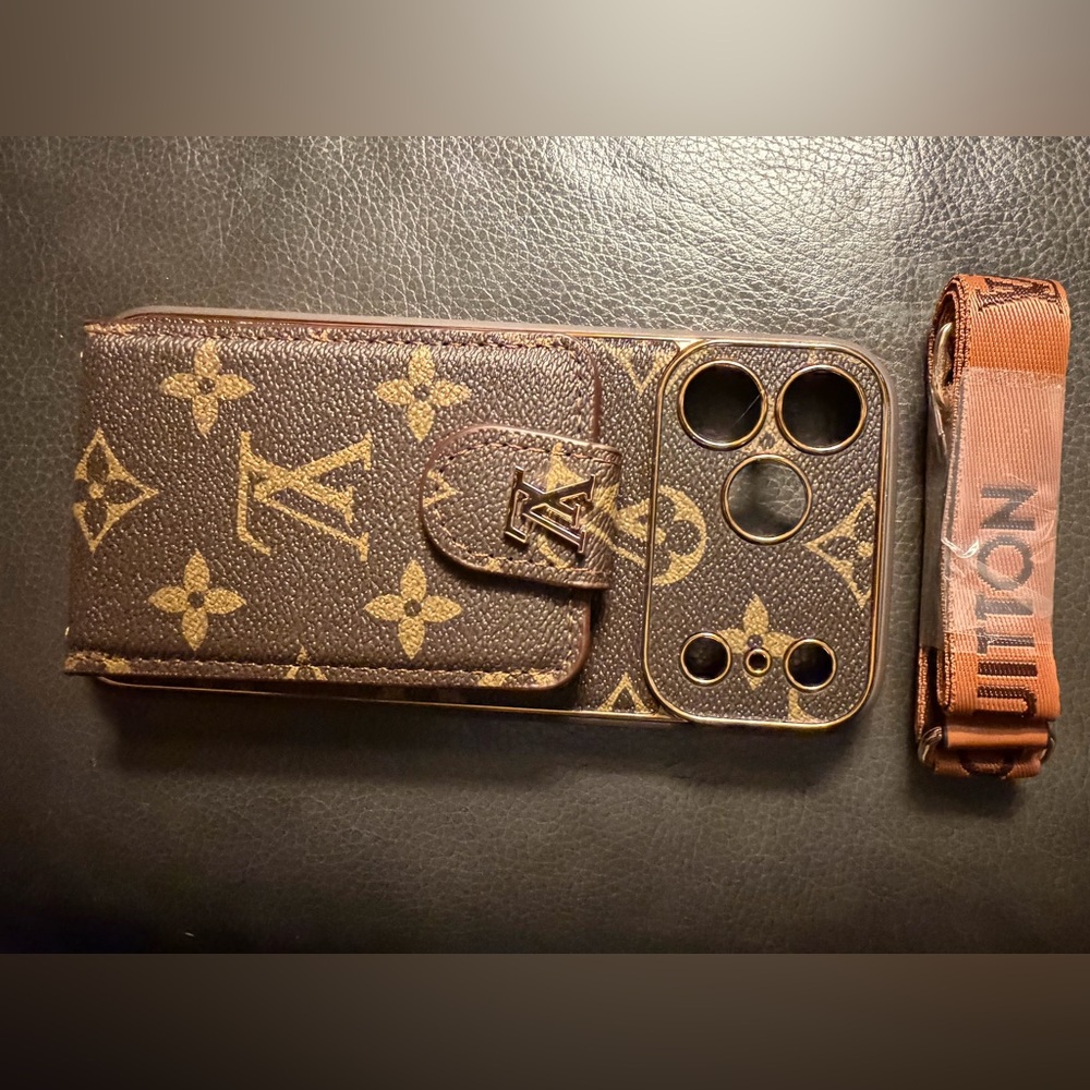☎️☎️☎️BOGOHO ☎️☎️☎️Luxury Brown IPhone 12 Pro Max Phone Wallet Case - Picture 4 of 10